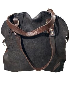 Stellareese Feast Canvas and Leather Tote Bag! Great For Travel, Office, Or Baby